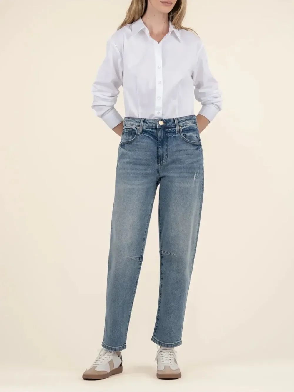NWT KUT from the Kloth Ashley High Rise Slouchy Barrel Leg in Leadership sz 18